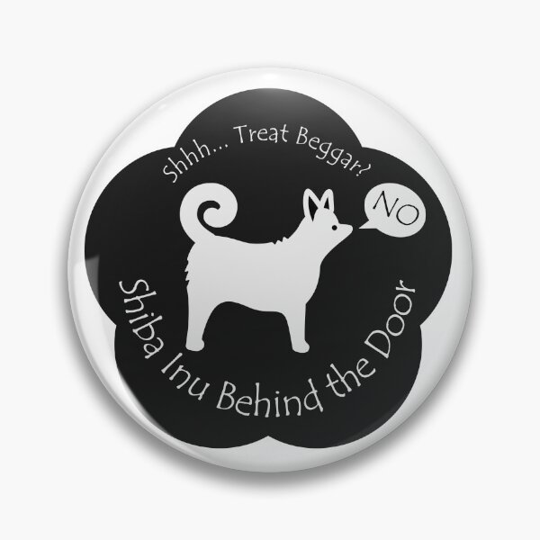 Item preview, Funny Shiba Inu Treat Beggar Behind the Door Black Base designed and sold by Na7nasColorShop.