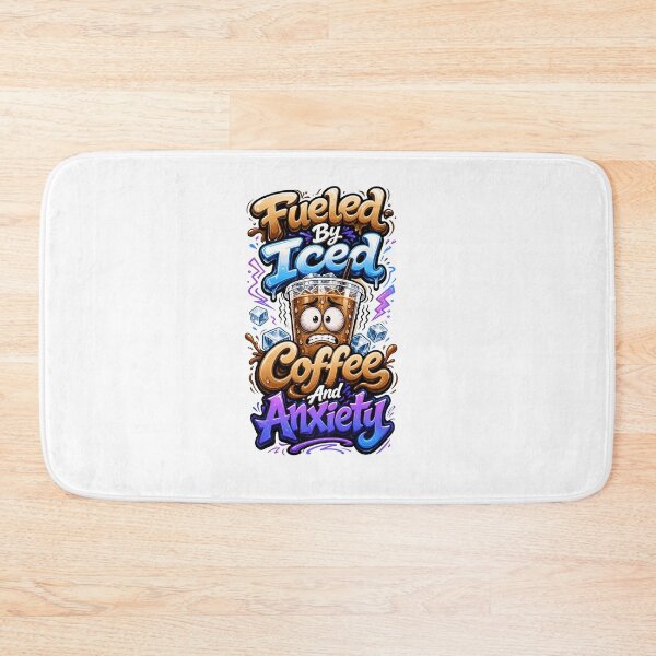 Item preview, Fueled By Iced Coffee And Anxiety Funny Relatable Quote Meme designed and sold by Mr-wow.
