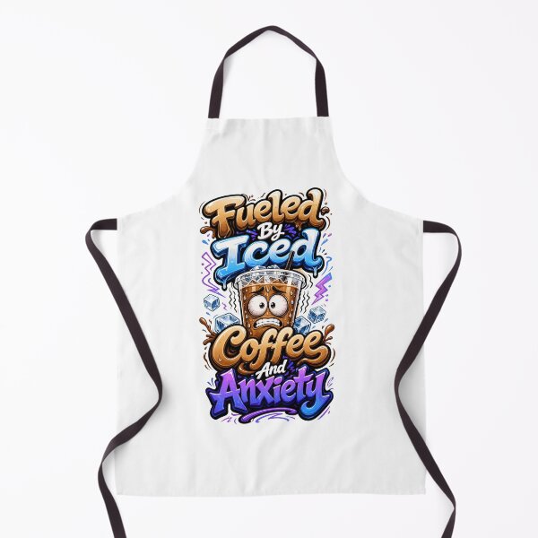 Item preview, Fueled By Iced Coffee And Anxiety Funny Relatable Quote Meme designed and sold by Mr-wow.