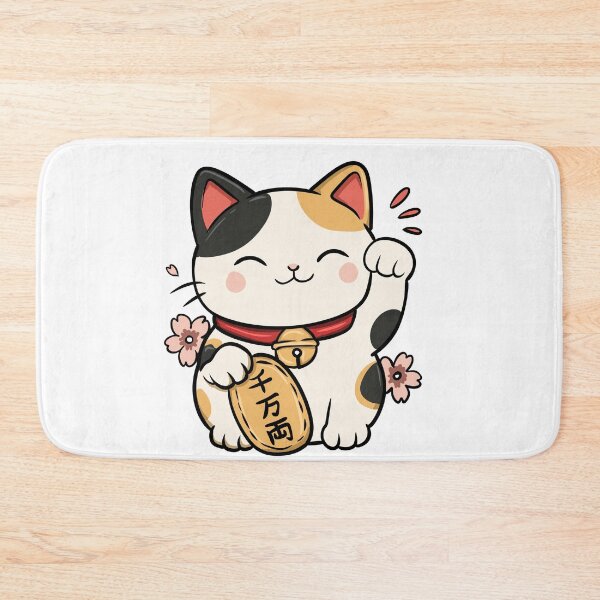 Item preview, Cute Lucky Maneki Neko Cat Japanese Kawaii Anime Style designed and sold by Dospart.