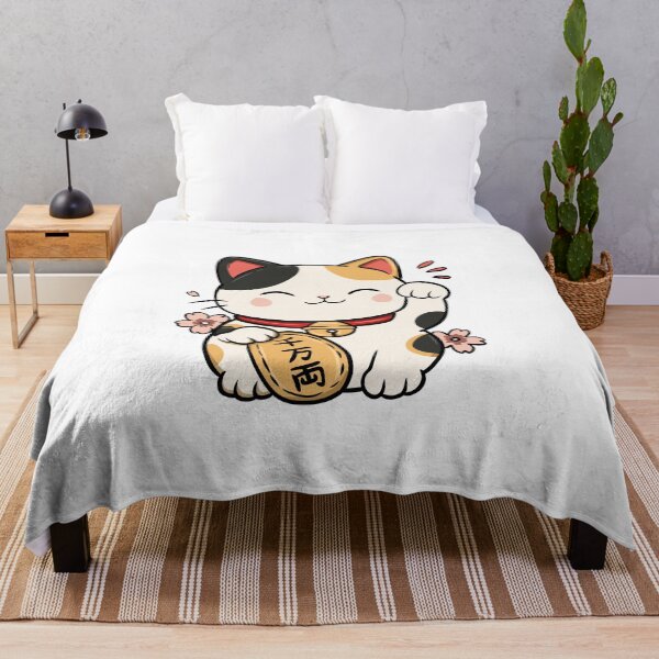 Item preview, Cute Lucky Maneki Neko Cat Japanese Kawaii Anime Style designed and sold by Dospart.