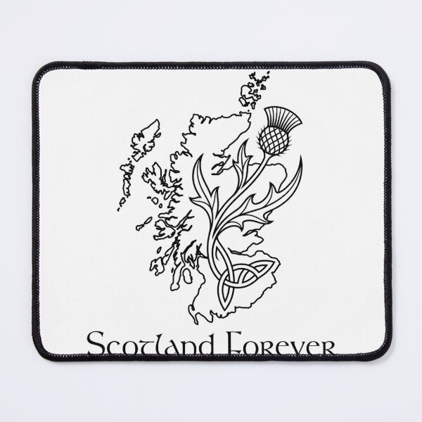 Item preview, Scotland Forever Thistle Map Celtic Line Art designed and sold by newjoseph.