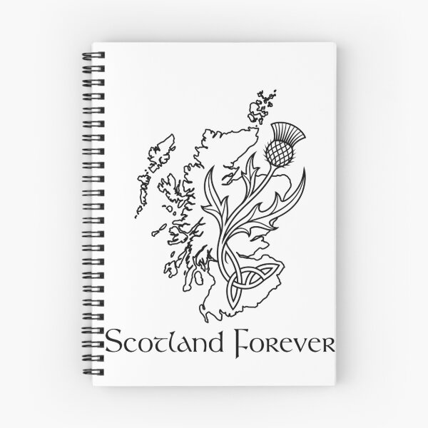 Item preview, Scotland Forever Thistle Map Celtic Line Art designed and sold by newjoseph.