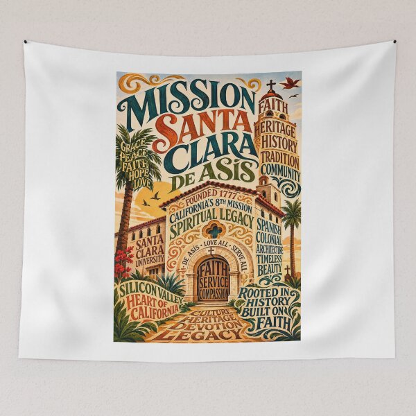 Item preview, Mission Santa Clara de Asís Spanish Colonial Landmark  designed and sold by Aryabek.