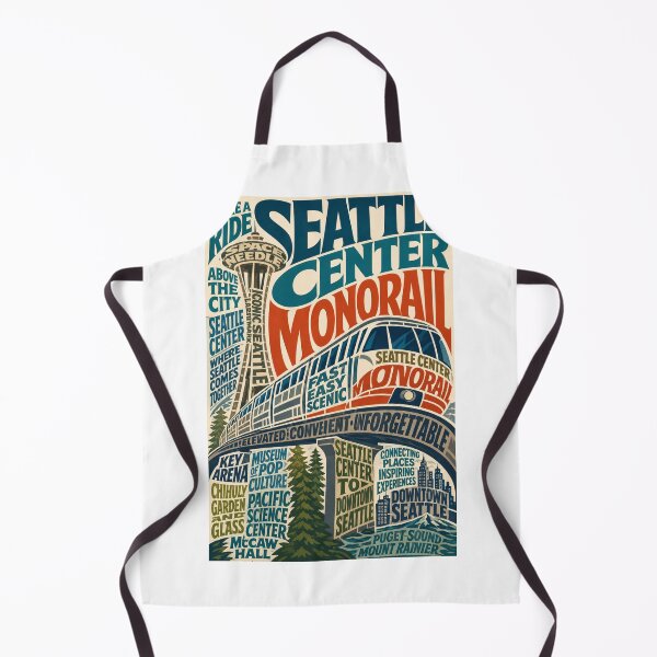 Item preview, Seattle Center Monorail Space Needle Downtown Seattle Washington Landmark and Seattle Center Transit designed and sold by Aryabek.