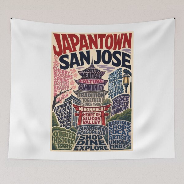 Item preview, Historic Japantown San Jose California Nihonmachi Cultural District and Japanese American Heritage designed and sold by Aryabek.