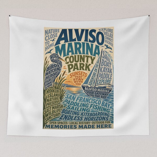 Item preview, Alviso Marina County Park San Francisco Bay Wetlands and Santa Clara County Nature Preserve designed and sold by Aryabek.