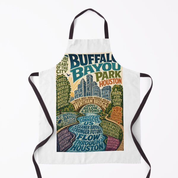 Item preview, Buffalo Bayou Park Houston Texas Skyline Wortham Bridge and Allen's Landing designed and sold by Aryabek.