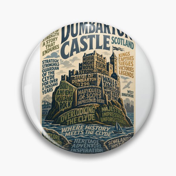 Item preview, Historic Dumbarton Castle Scotland Fortress Above the River Clyde and West Dunbartonshire Landmark designed and sold by Aryabek.