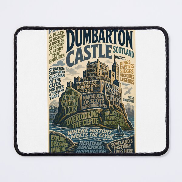 Item preview, Historic Dumbarton Castle Scotland Fortress Above the River Clyde and West Dunbartonshire Landmark designed and sold by Aryabek.