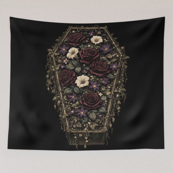 Item preview, Coffin Flowers Dark Cottagecore Gothic Botanical Witchy Fashion designed and sold by irfanshikh.