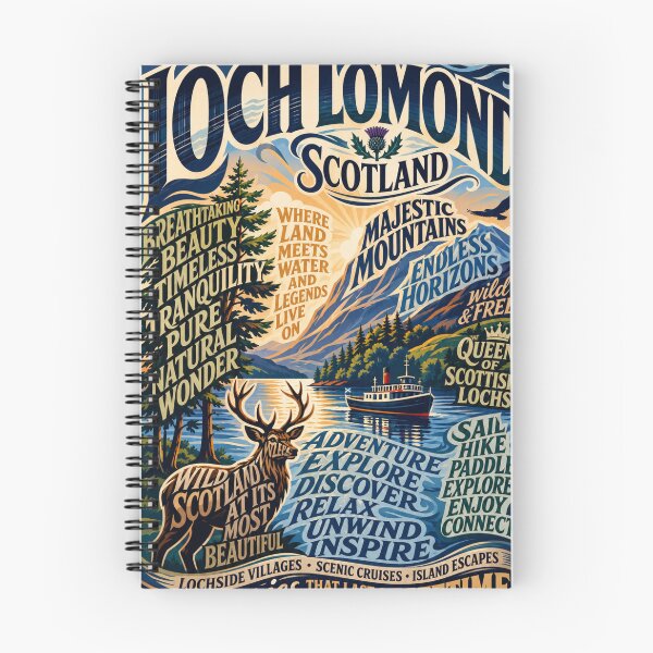 Item preview, Loch Lomond Scotland Trossachs National Park Highland Landscape and Ben Lomond Heritage designed and sold by Aryabek.