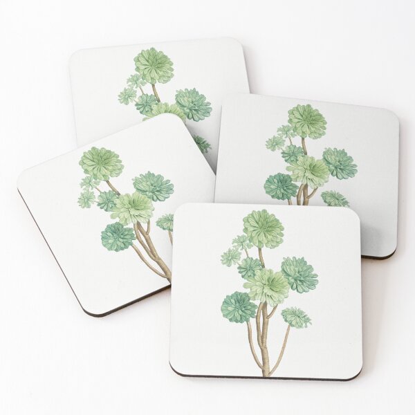 Item preview, Tree Houseleek Cactus Vintage Botanical Illustration designed and sold by TheRetroArtRoom.