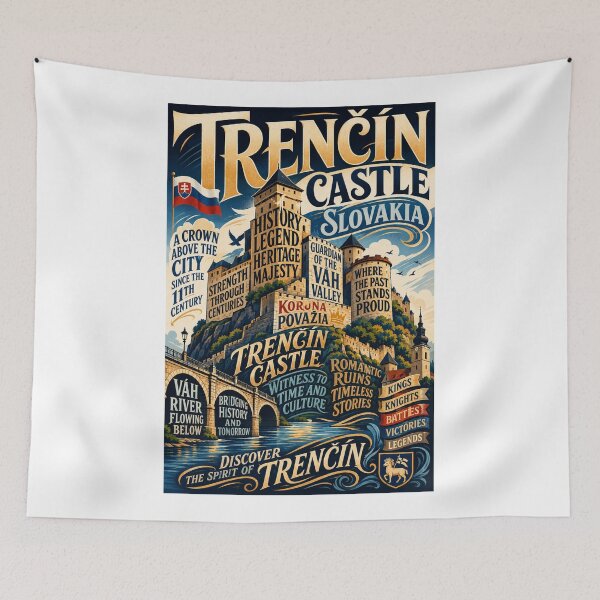Item preview, Trenčín Castle Slovakia Medieval Fortress Above the Váh River Historic Landmark designed and sold by Aryabek.