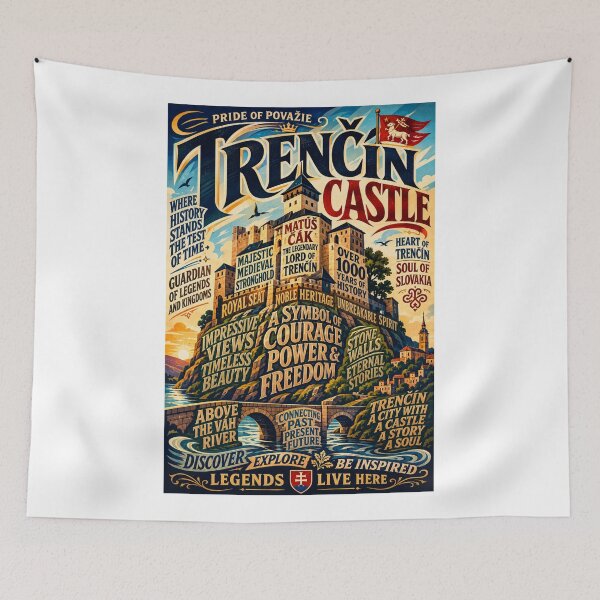 Item preview, Trenčín Castle and Matúš Čák Historic Fortress of Slovakia in the Považie Region designed and sold by Aryabek.