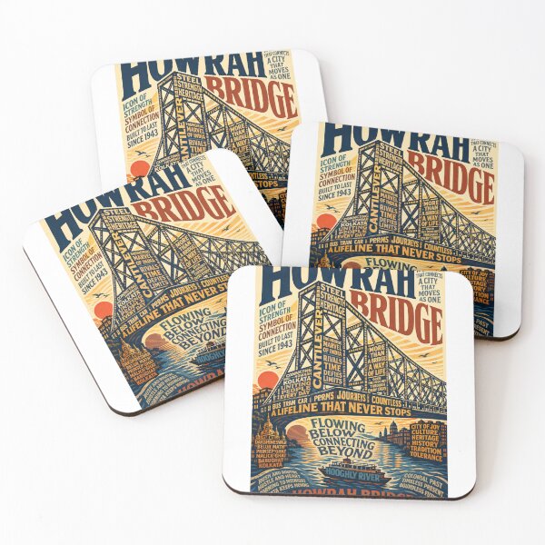 Item preview, Howrah Bridge Kolkata West Bengal Landmark Across the Hooghly River designed and sold by Aryabek.