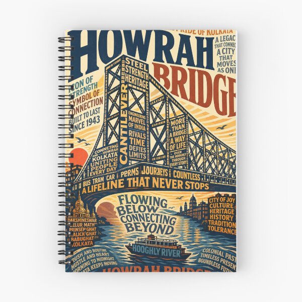 Item preview, Howrah Bridge Kolkata West Bengal Landmark Across the Hooghly River designed and sold by Aryabek.