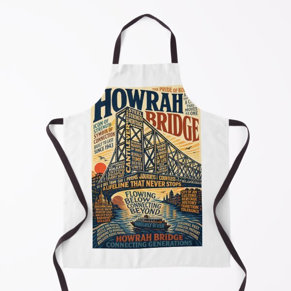 Item preview, Howrah Bridge Kolkata West Bengal Landmark Across the Hooghly River designed and sold by Aryabek.