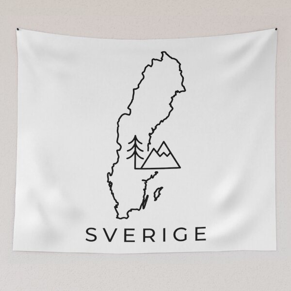 Item preview, Sverige Sweden Map Pine Mountain designed and sold by newjoseph.