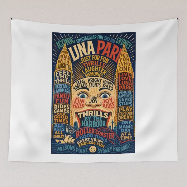 Item preview, Luna Park Sydney Milsons Point Harbour Amusement Landmark New South Wales designed and sold by Aryabek.