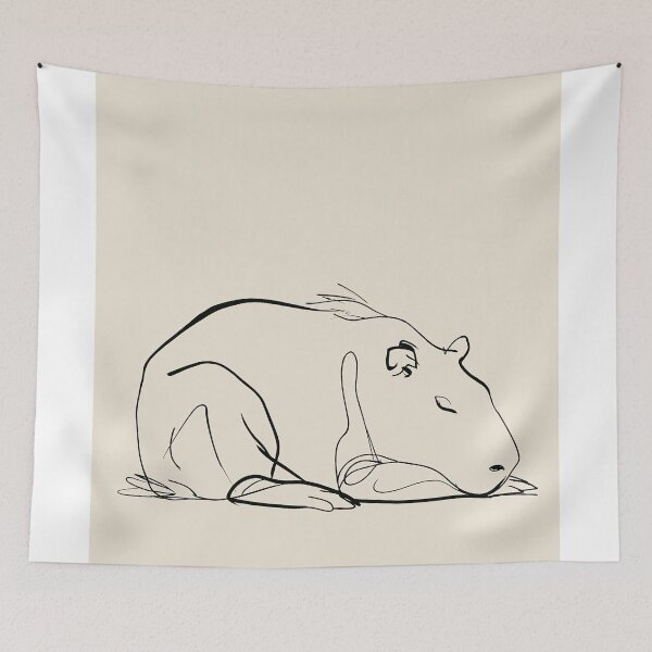 Item preview, Sleeping Capybara Sketch designed and sold by lautir.