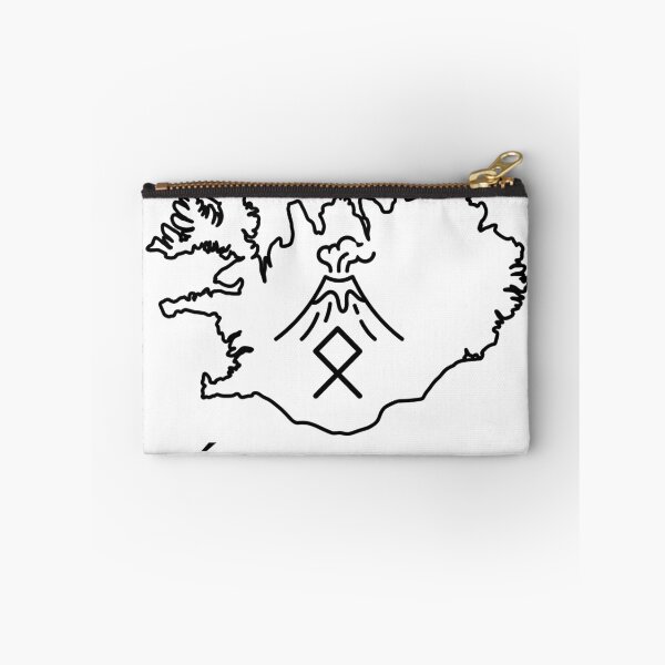 Item preview, Ísland Iceland Map Volcano Viking Rune Art designed and sold by newjoseph.
