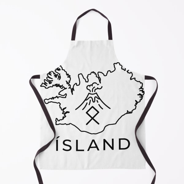 Item preview, Ísland Iceland Map Volcano Viking Rune Art designed and sold by newjoseph.