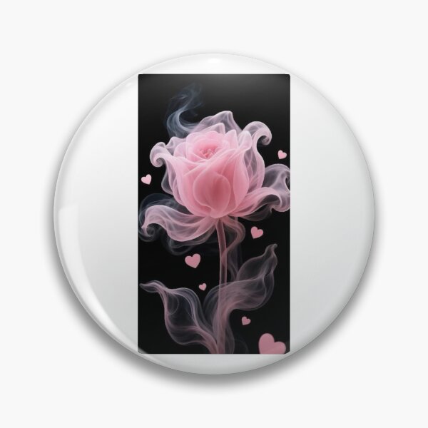 Item preview, Pink rose with love hearts in a smoky look designed and sold by carlsmart1.