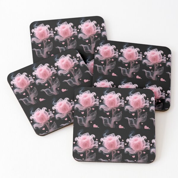 Item preview, Pink rose with love hearts in a smoky look designed and sold by carlsmart1.