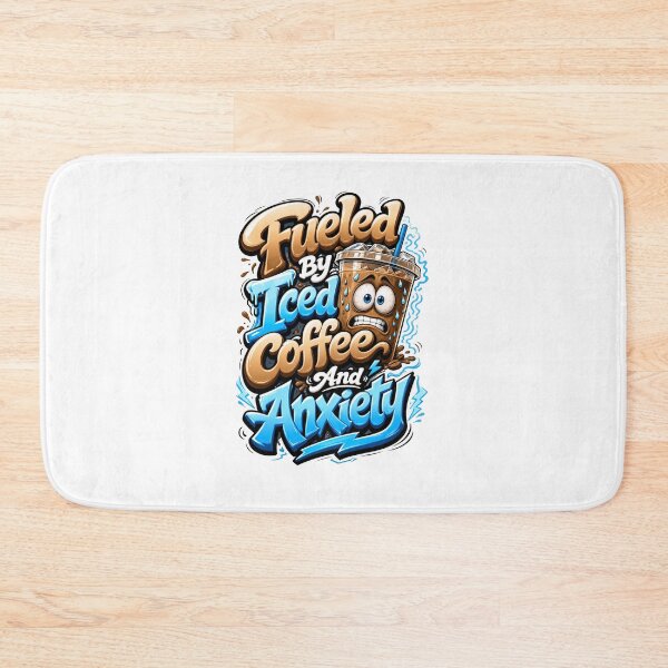 Item preview, Fueled By Iced Coffee And Anxiety Funny Relatable Quote designed and sold by Mr-wow.
