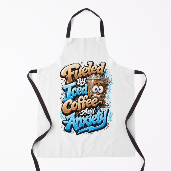 Item preview, Fueled By Iced Coffee And Anxiety Funny Relatable Quote designed and sold by Mr-wow.