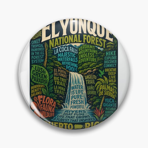 Item preview, El Yunque National Forest Puerto Rico La Coca Falls Caribbean Rainforest designed and sold by StampMyPassport.