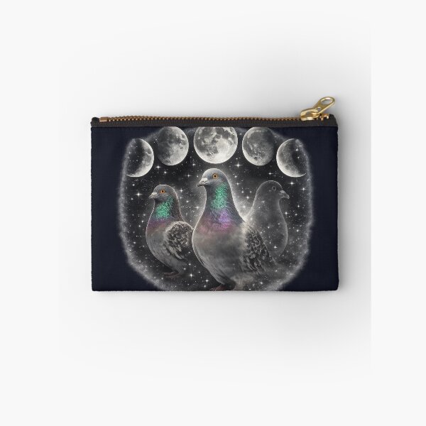Item preview, Moon Phase Pigeons Celestial Night Sky Art designed and sold by azule1.