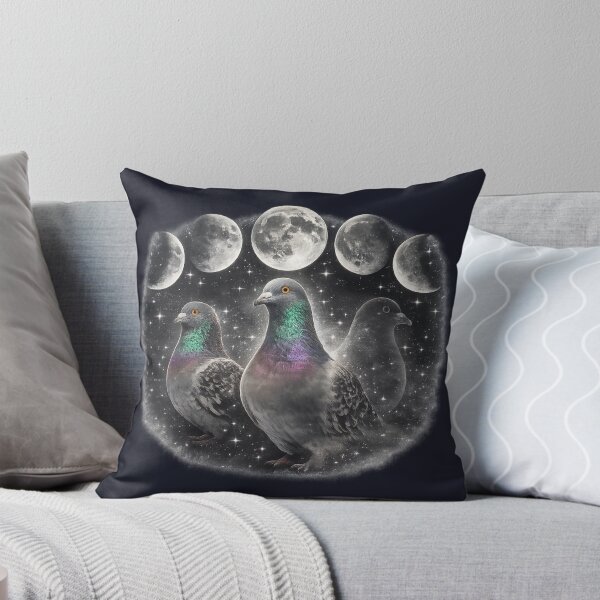 Item preview, Moon Phase Pigeons Celestial Night Sky Art designed and sold by azule1.