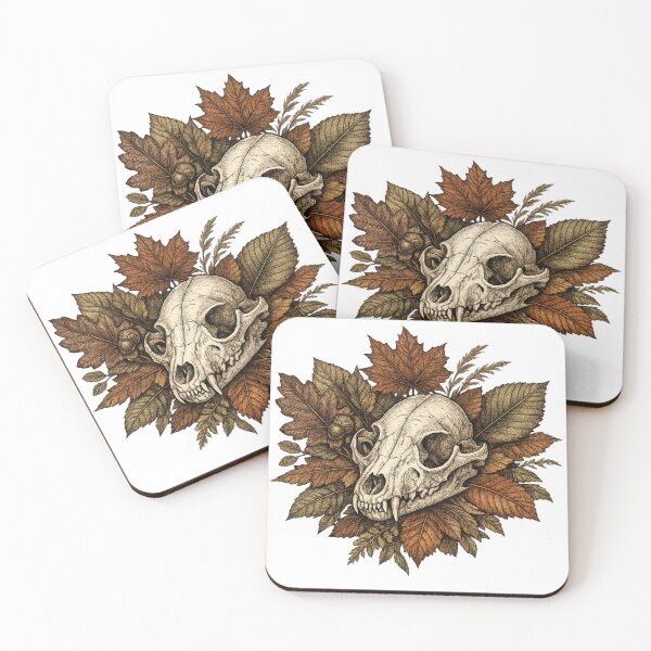 Item preview, Skull Autumn Leaves Dark Cottagecore Memento Mori Gothic Fashion designed and sold by irfanshikh.