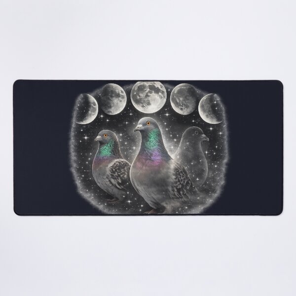 Item preview, Moon Phase Pigeons Celestial Night Sky Art designed and sold by azule1.