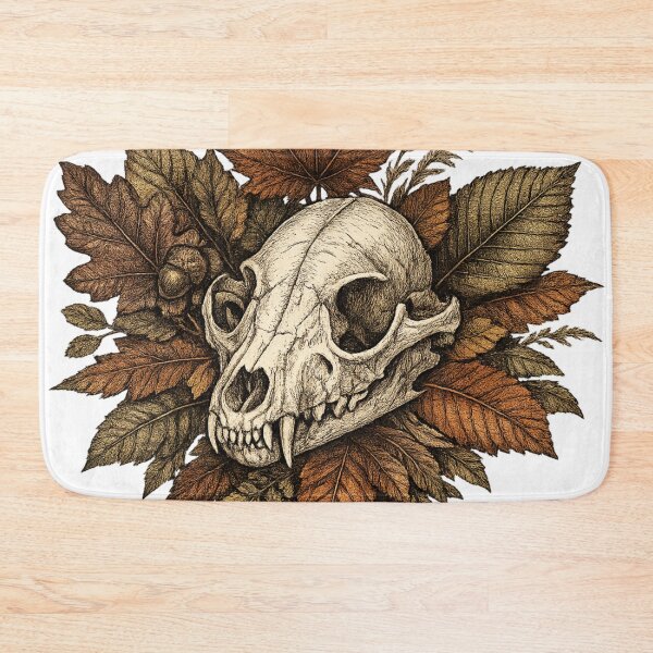 Item preview, Skull Autumn Leaves Dark Cottagecore Memento Mori Gothic Fashion designed and sold by irfanshikh.