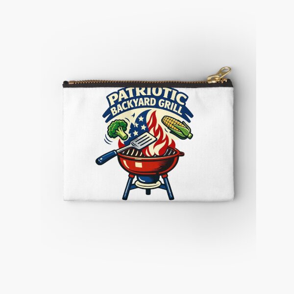 Item preview, Patriotic Backyard Grill – Retro BBQ Flag Flames Design designed and sold by Timeless Junction.