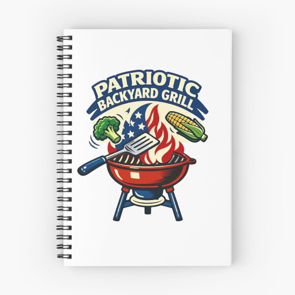 Item preview, Patriotic Backyard Grill – Retro BBQ Flag Flames Design designed and sold by Timeless Junction.
