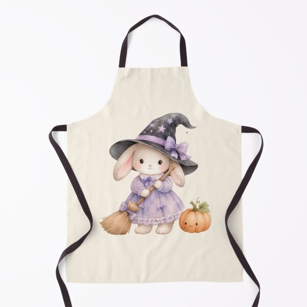 Item preview, Cute Pastel Witch Bunny with Pumpkin | Kawaii Halloween Watercolor Rabbit designed and sold by looplandger.