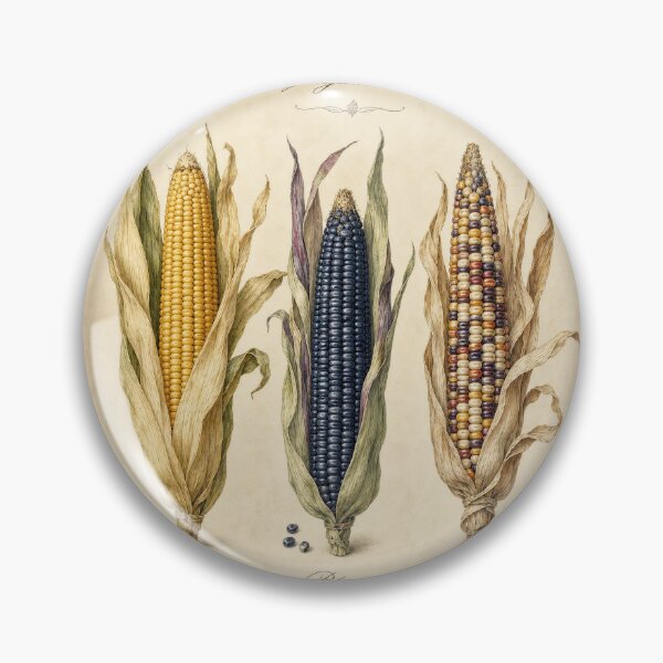 Item preview, Vintage Heirloom Corn Varieties Botanical Print designed and sold by NuvoraNest.