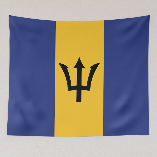 Item preview, Barbados Flag designed and sold by HotHibiscus.