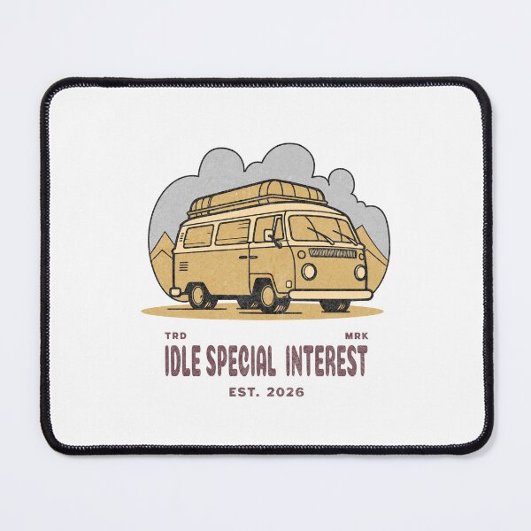 Item preview, Idle Special Interest Vintage Van Retro Travel Badge Neurospicy Tee designed and sold by lenalenspod.