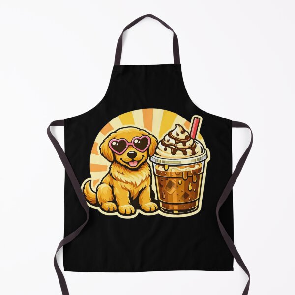 Item preview, Golden Retriever Coffee Vibes – Retro Puppy & Iced Latte Design designed and sold by Timeless Junction.