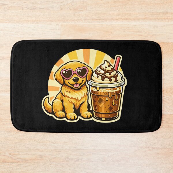 Item preview, Golden Retriever Coffee Vibes – Retro Puppy & Iced Latte Design designed and sold by Timeless Junction.