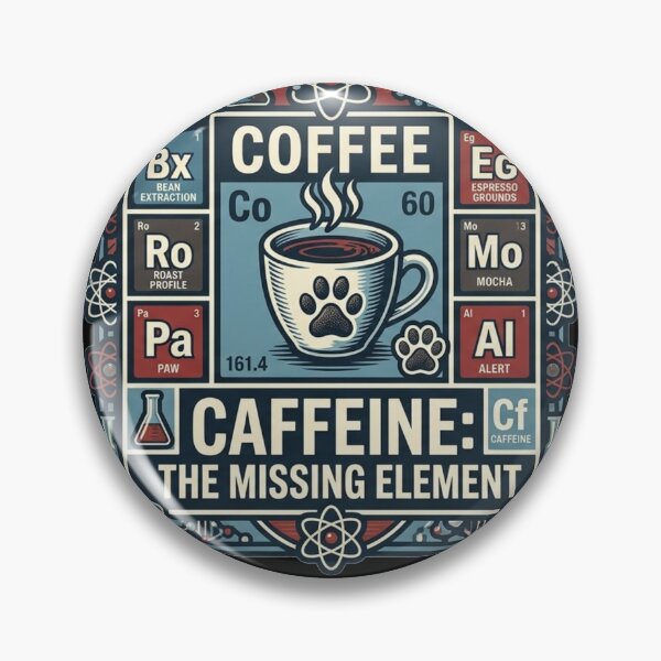 Item preview, Funny Coffee Lover Science Design - Caffeine The Missing Element designed and sold by thoughtswear.