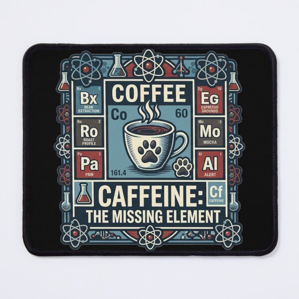 Item preview, Funny Coffee Lover Science Design - Caffeine The Missing Element designed and sold by thoughtswear.
