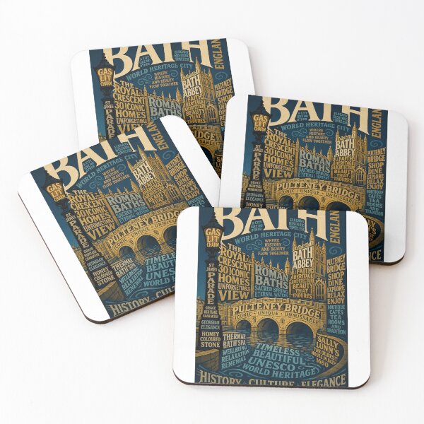 Item preview, Bath England Roman Baths Pulteney Bridge Royal Crescent UNESCO World Heritage City designed and sold by StampMyPassport.