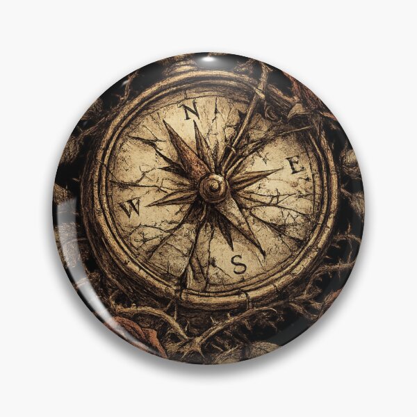 Item preview, Compass Roses Dark Gothic Botanical Adventure Witchy Aesthetic designed and sold by irfanshikh.