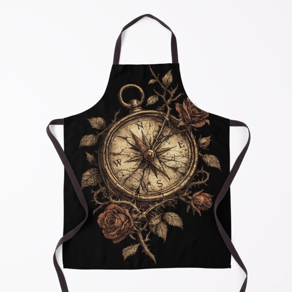 Item preview, Compass Roses Dark Gothic Botanical Adventure Witchy Aesthetic designed and sold by irfanshikh.